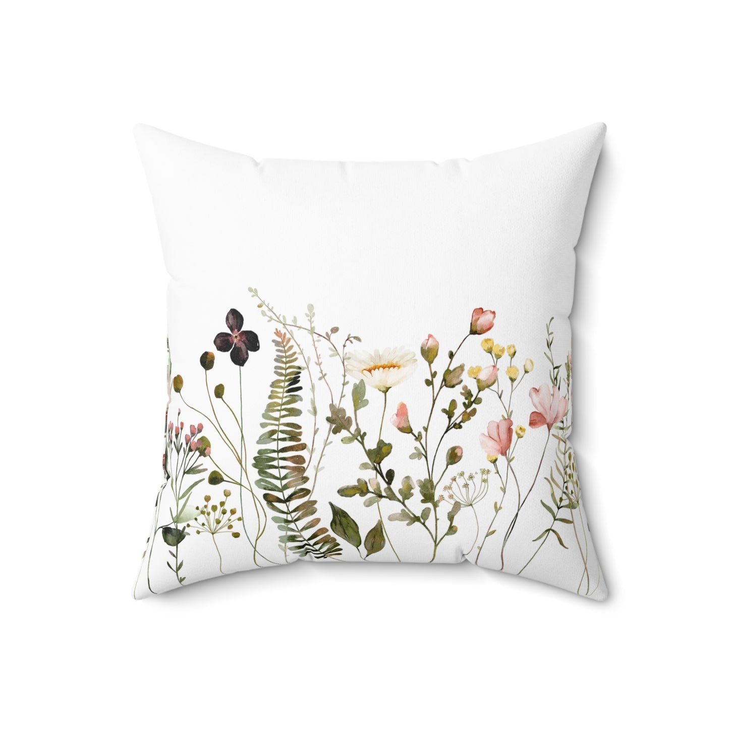 Floral Decorative Pillow, Cozy Home Accent, Botanical Cushion, Ideal Gift for Home Decor, Spring and Summer Vibes, Perfect for Living Room