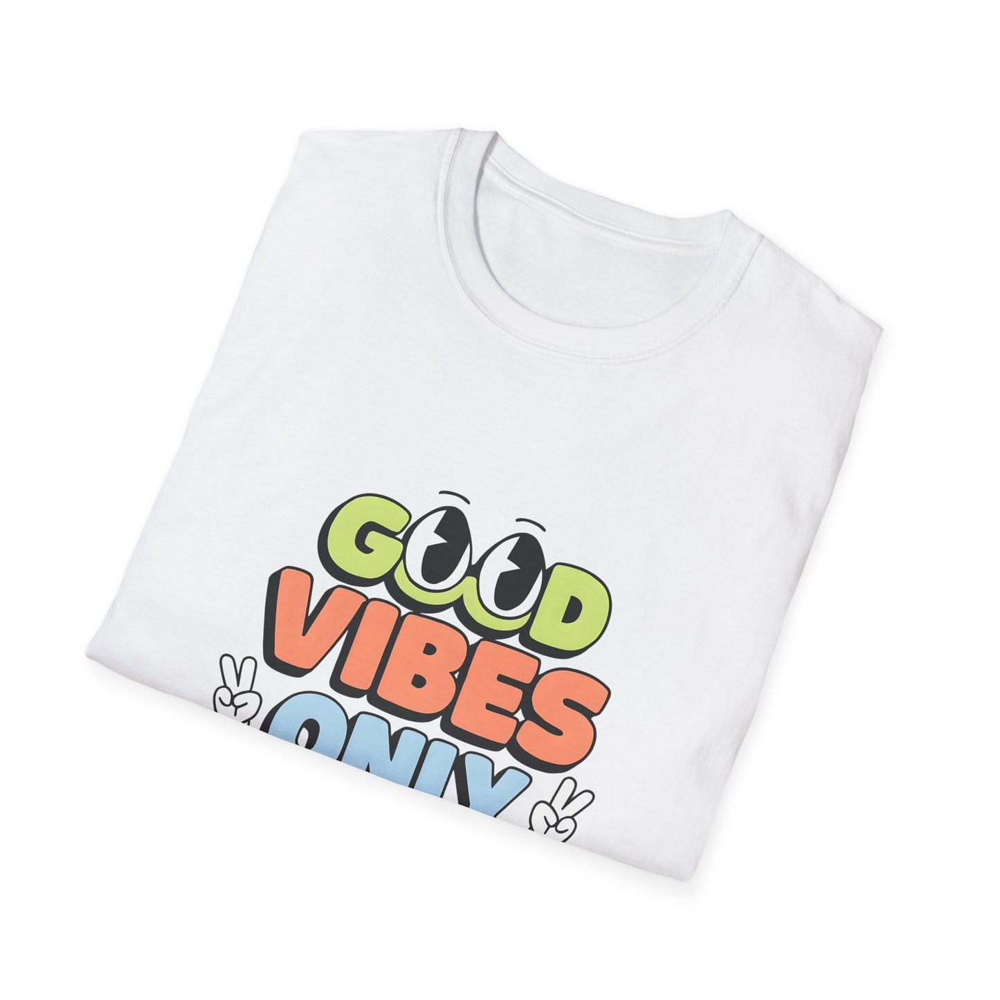 Good Vibes Only T-Shirt — Retro Smiley Graphic Tee
