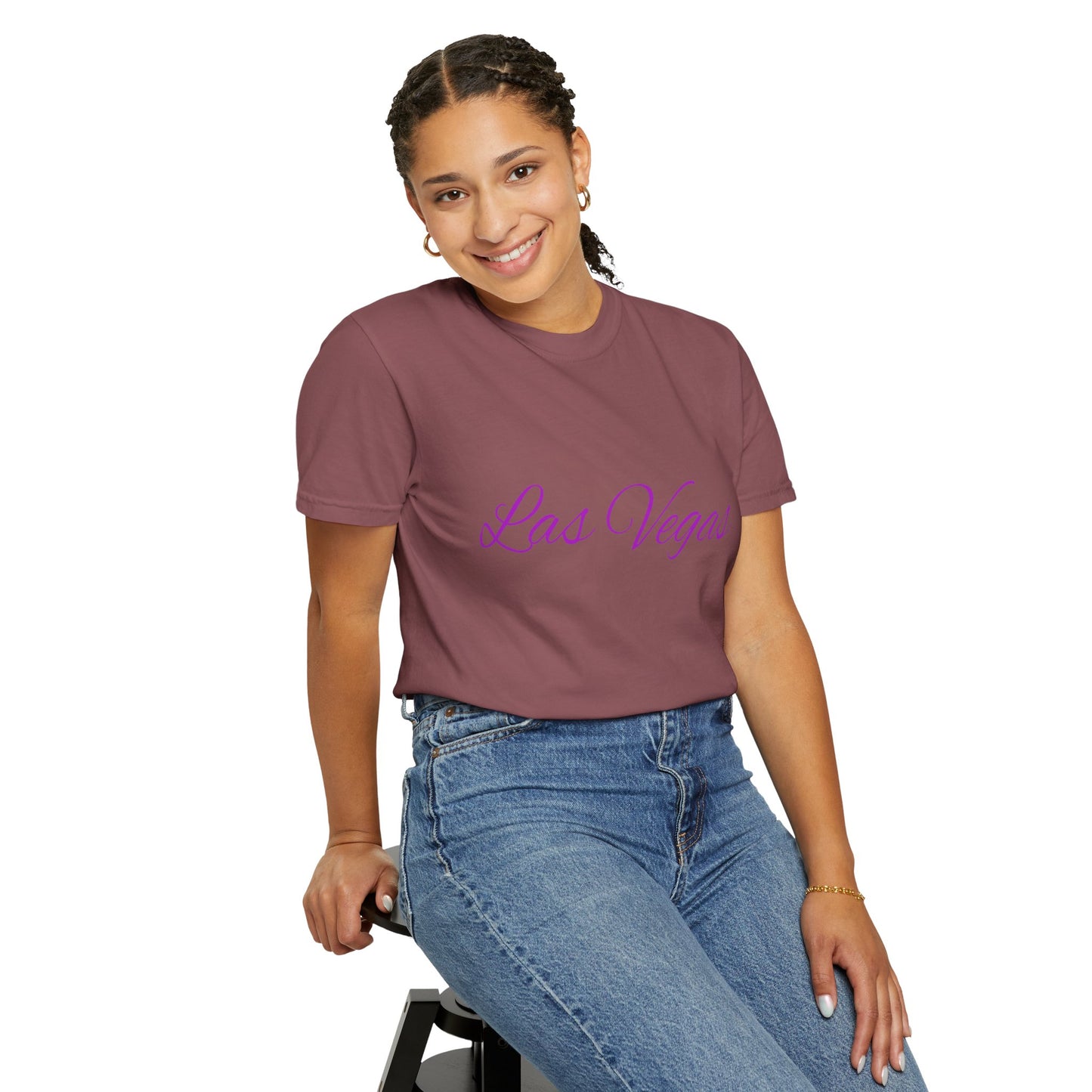 Las Vegas Floral Unisex Garment-Dyed T-Shirt | Vacation Tee, Travel Shirt, Summer Outfit, Gift for Travelers, Retro Las Vegas Design