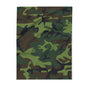Camouflage Fleece Blanket, Cozy Decor for Outdoor Lovers, Perfect for Camping, Gifting, Military Veterans, Warm Home Accessory