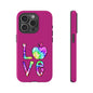 Colorful Love Phone Case, Tough Cases for iPhone, Cute Phone Accessory, Gift for Her, Summer Vibe Phone Cover