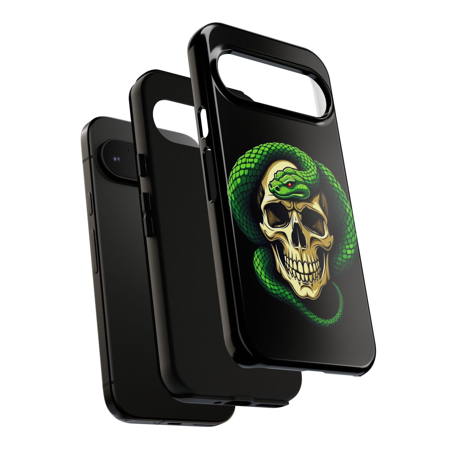 Skull & Snake Phone Case | Tough Cases, Protective Cover, Edgy Phone Accessories, Gothic Gift, Halloween Decor