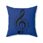 Musical Note Throw Pillow - Cozy Music Decor, Gift for Musicians, Home Accent Piece, Music Lover's Decor, Birthday Gift
