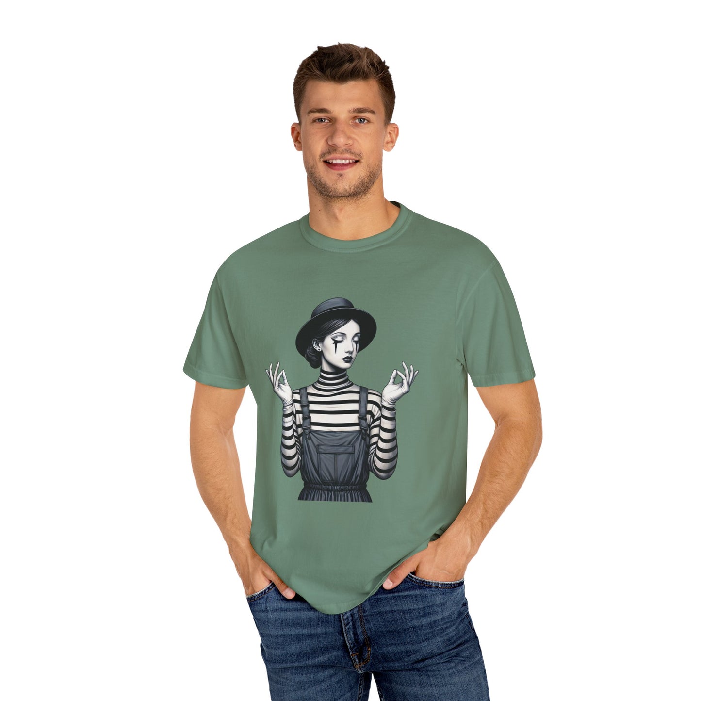 Gothic Striped Graphic Unisex T-Shirt, Edgy Casual Wear