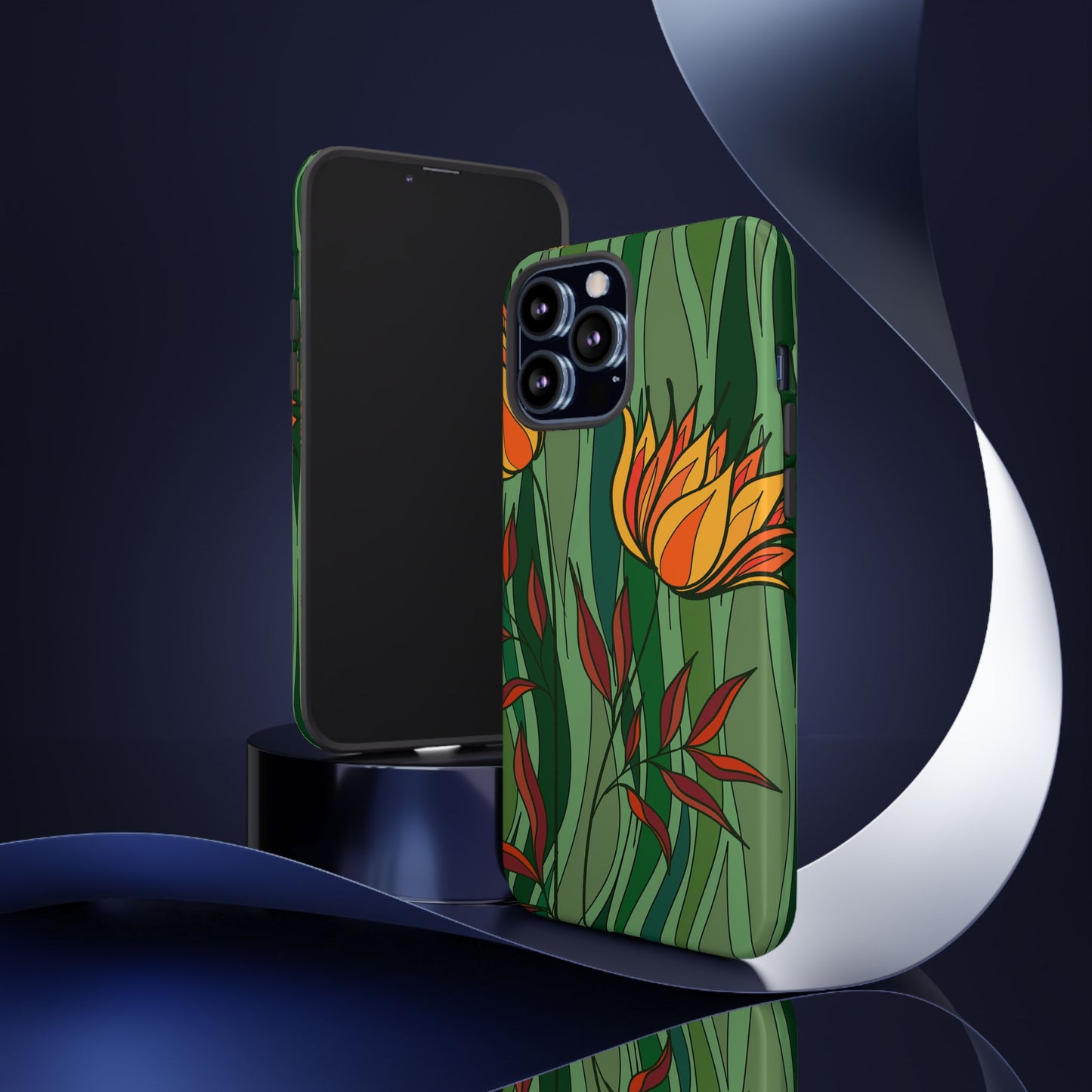 Vibrant Floral Phone Case, Nature-Inspired Tough Case, Eco-Friendly Cover, Unique Gift for Nature Lovers, Spring Decor