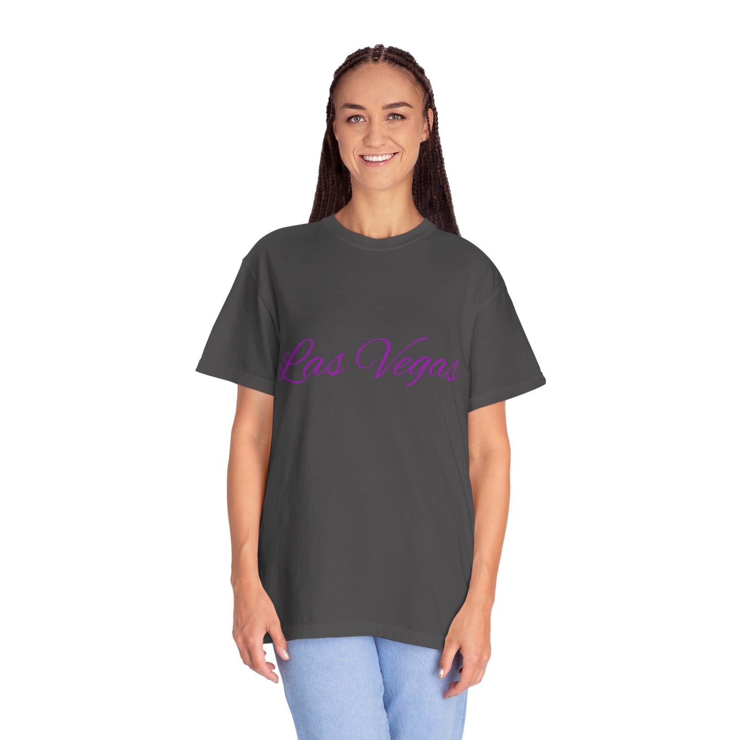 Las Vegas Floral Unisex Garment-Dyed T-Shirt | Vacation Tee, Travel Shirt, Summer Outfit, Gift for Travelers, Retro Las Vegas Design