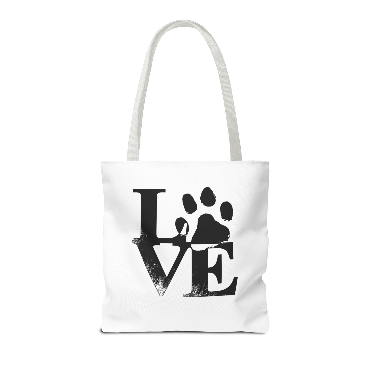 Love Paw Print Tote Bag, Pet Lover's Gift, Eco-Friendly Shopping Bag, Animal Rescue Fundraiser, Personalized Pet Tote