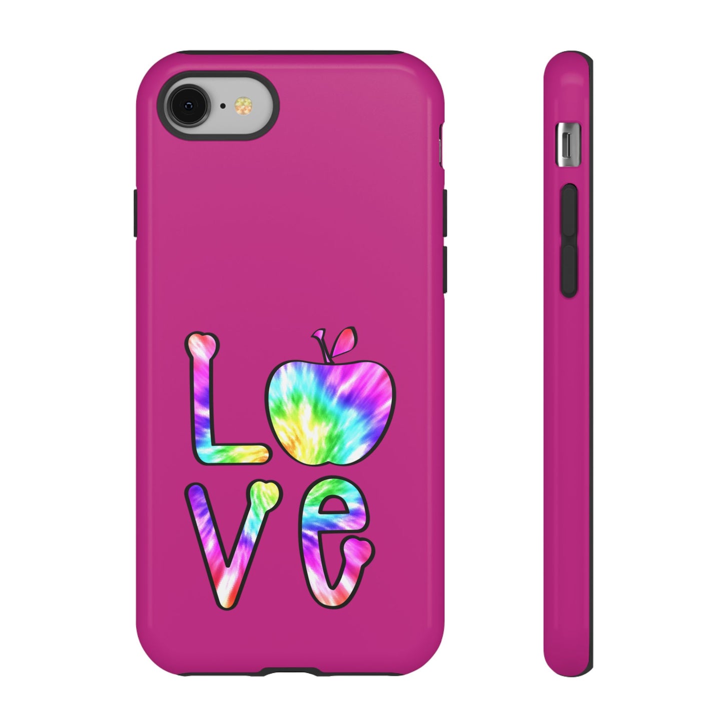 Colorful Love Phone Case, Tough Cases for iPhone, Cute Phone Accessory, Gift for Her, Summer Vibe Phone Cover