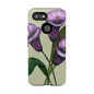 Floral Phone Case - Tough Cases, Purple Flower Design, Cell Phone Accessories, Gift for Her, Nature Lover Essentials