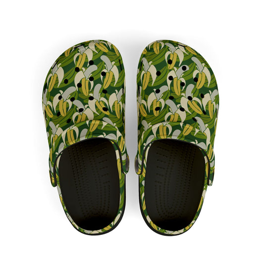 Fun Patterned Kid's Clogs - Perfect for Summer Adventures, Playful Footwear for Kids, Banana Design Slippers, Easy On/Off Kids [...]