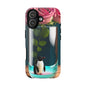 Penguin in a Glass Floral Tough Phone Case — Cute Protective Phone Cover