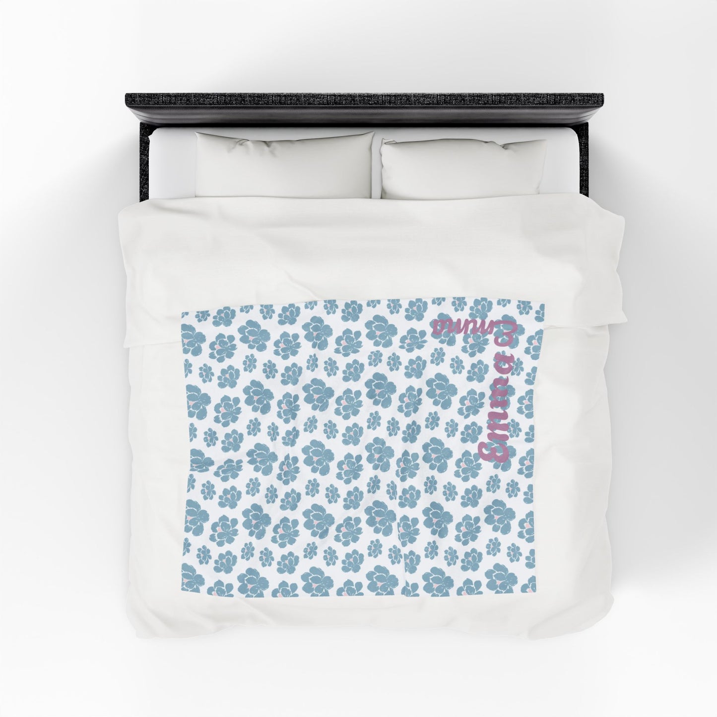 Cozy Velveteen Plush Blanket - Name - Emma