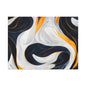 Abstract Navy & Gold Swirl Matte Canvas Wall Art
