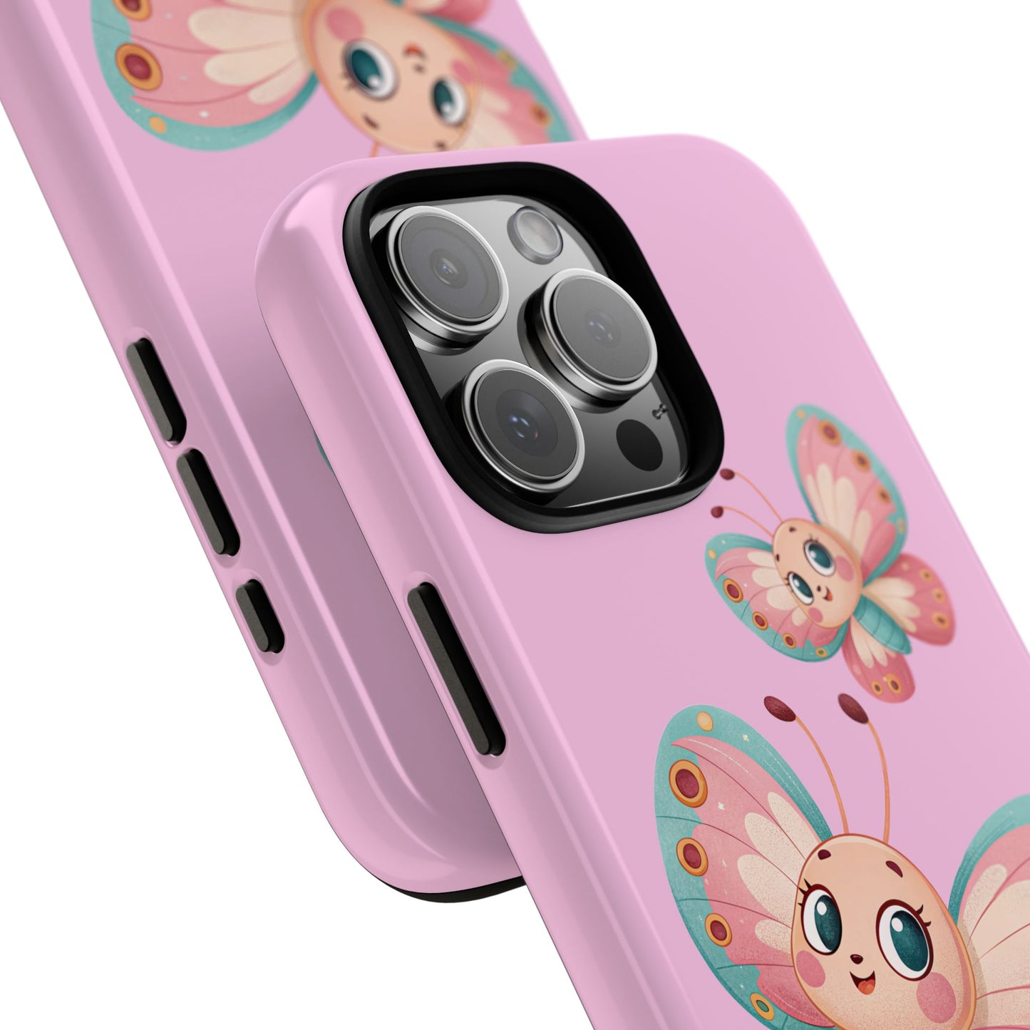 Cute Butterfly Phone Case, Tough Phone Cover, Girly Phone Accessory, Unique Gift for Her, Kids Phone Case, Floral Design Case