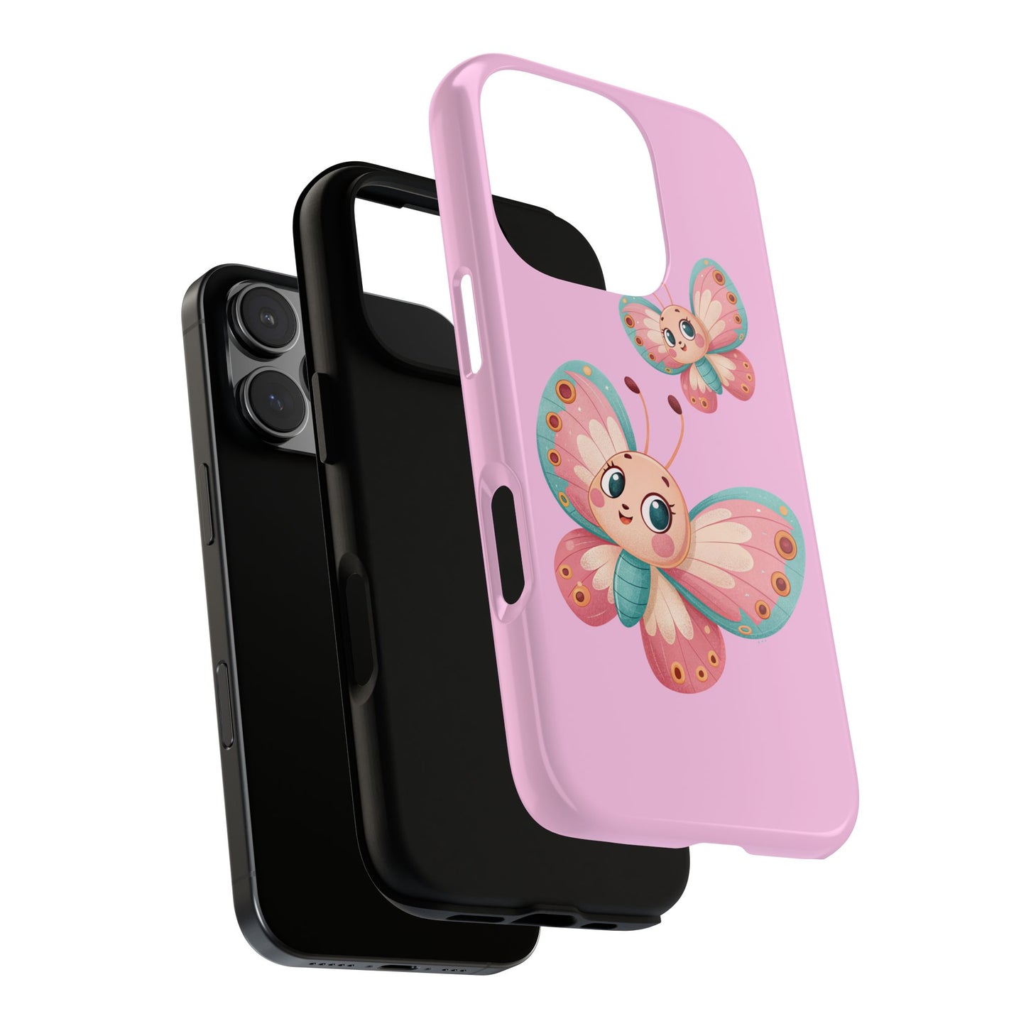 Cute Butterfly Phone Case, Tough Phone Cover, Girly Phone Accessory, Unique Gift for Her, Kids Phone Case, Floral Design Case