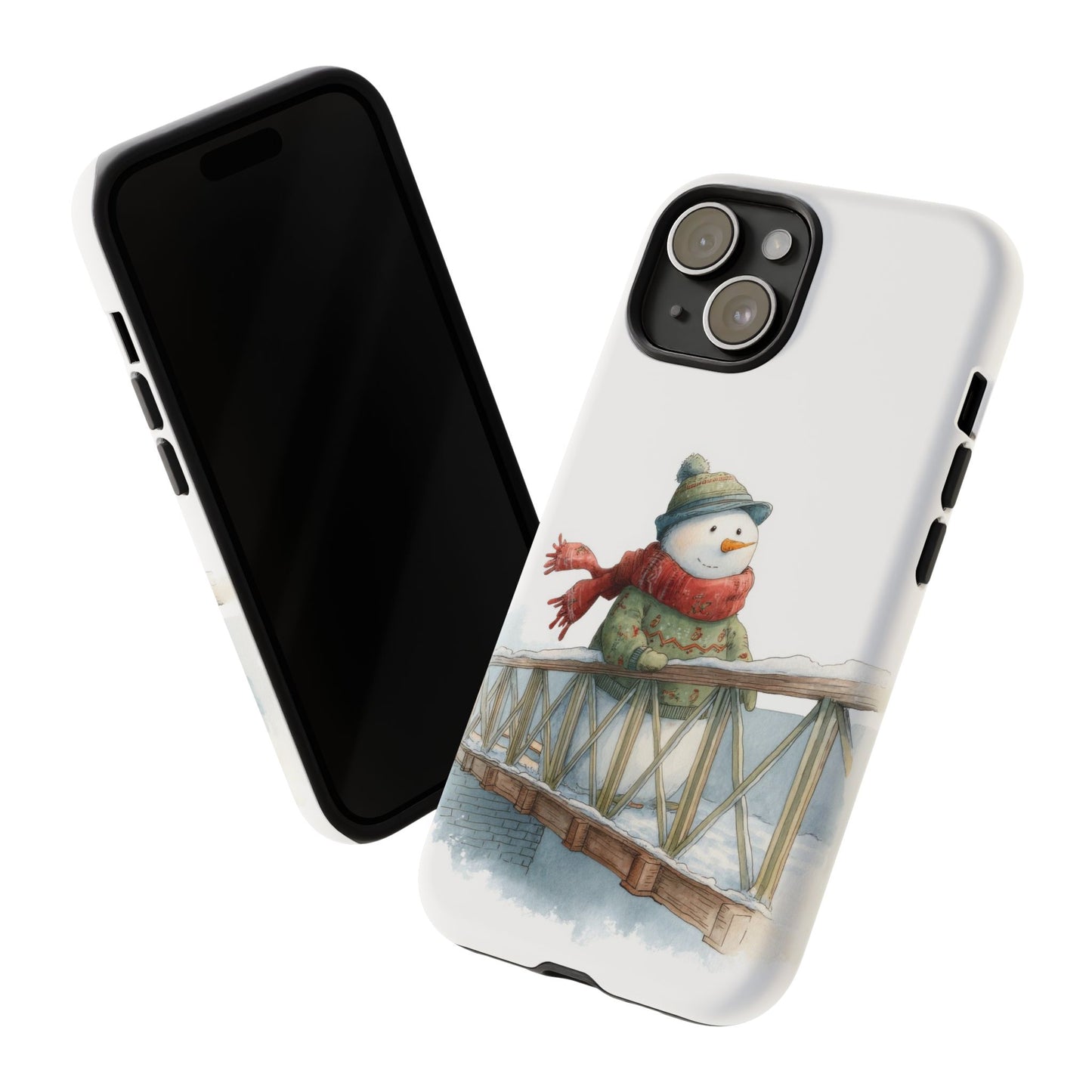 Snowman Phone Case – Winter Holiday Gift, Cute Snowman Design, Winter Accessories, Protective Phone Case, Unique Christmas Present