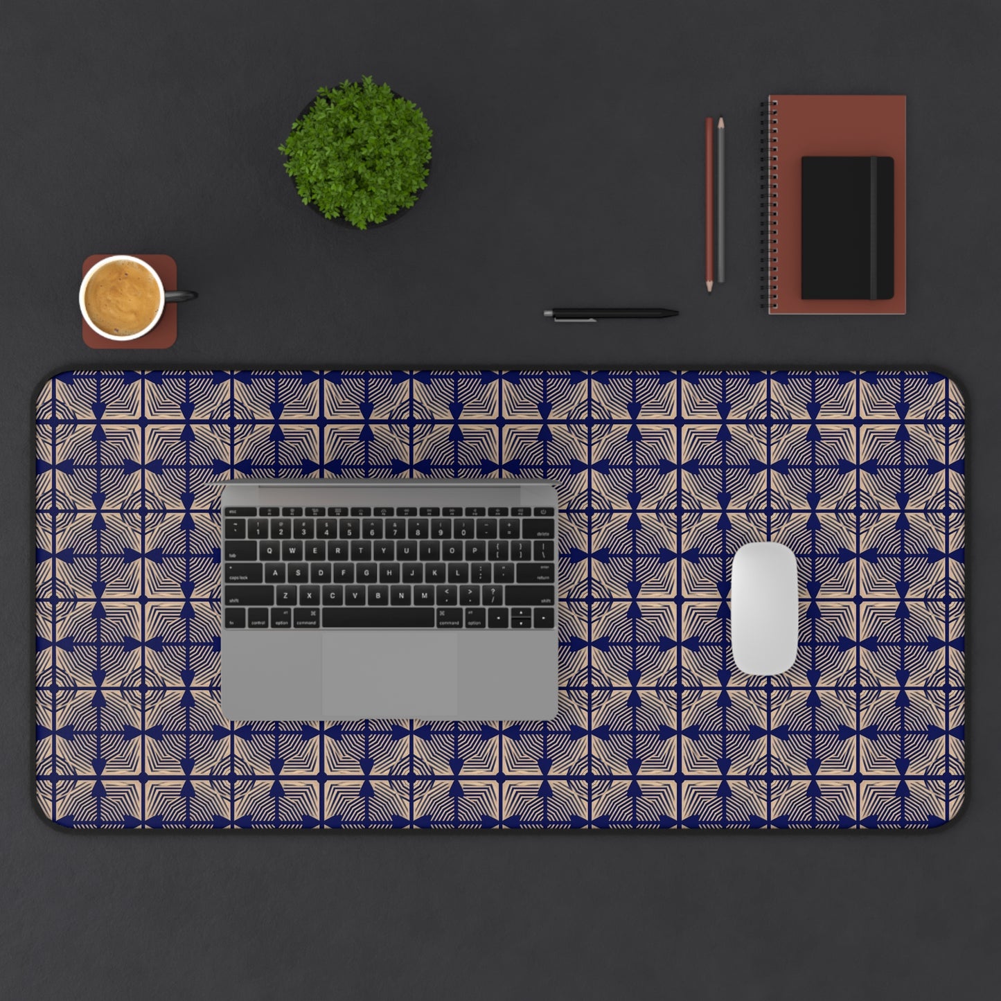 Elegant Geometric Desk Mat for Stylish Workspaces
