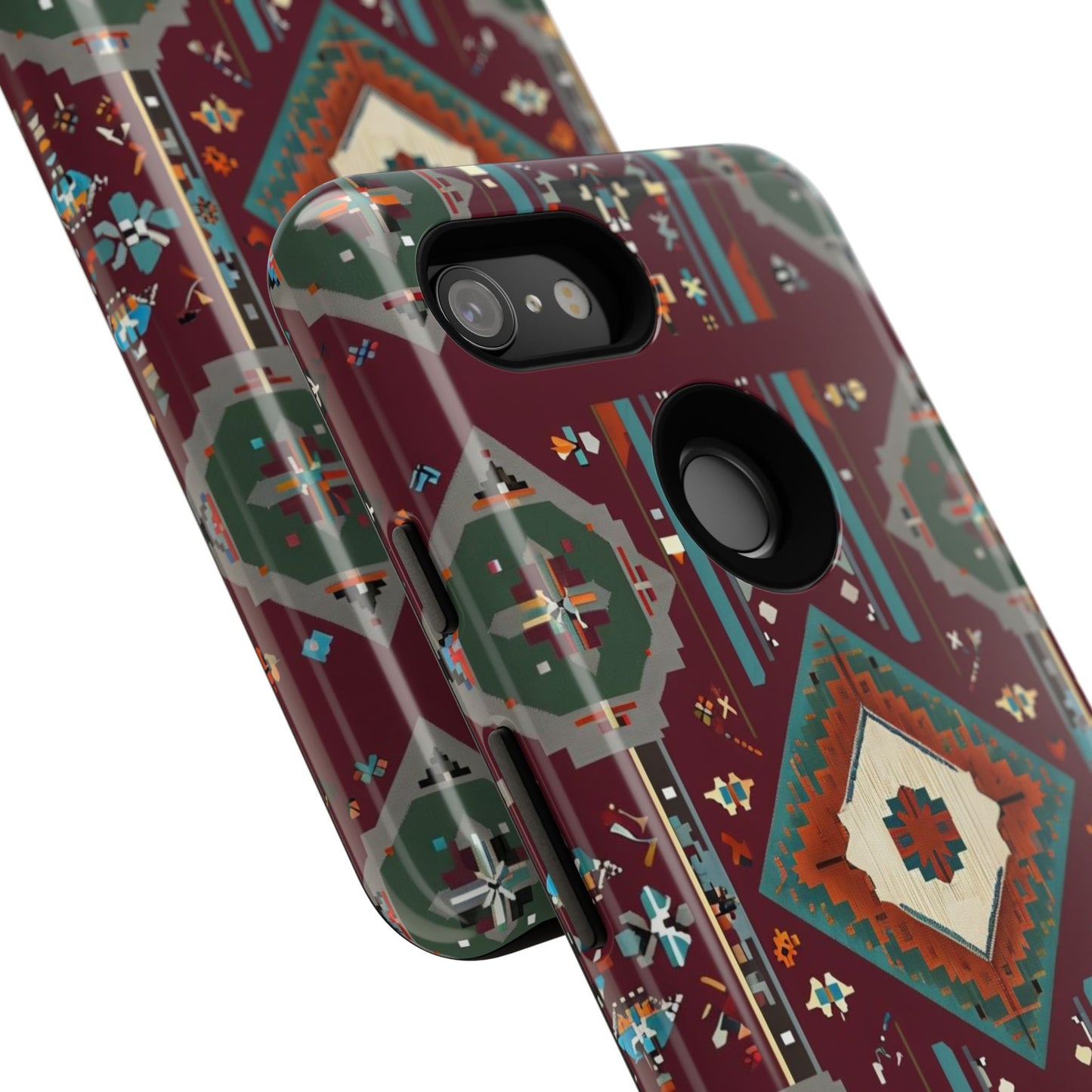 Tribal Pattern Phone Case - Boho Chic, Tough Durable Cover, Stylish Tech Accessory, Gift for Him/Her, Festival Essentials
