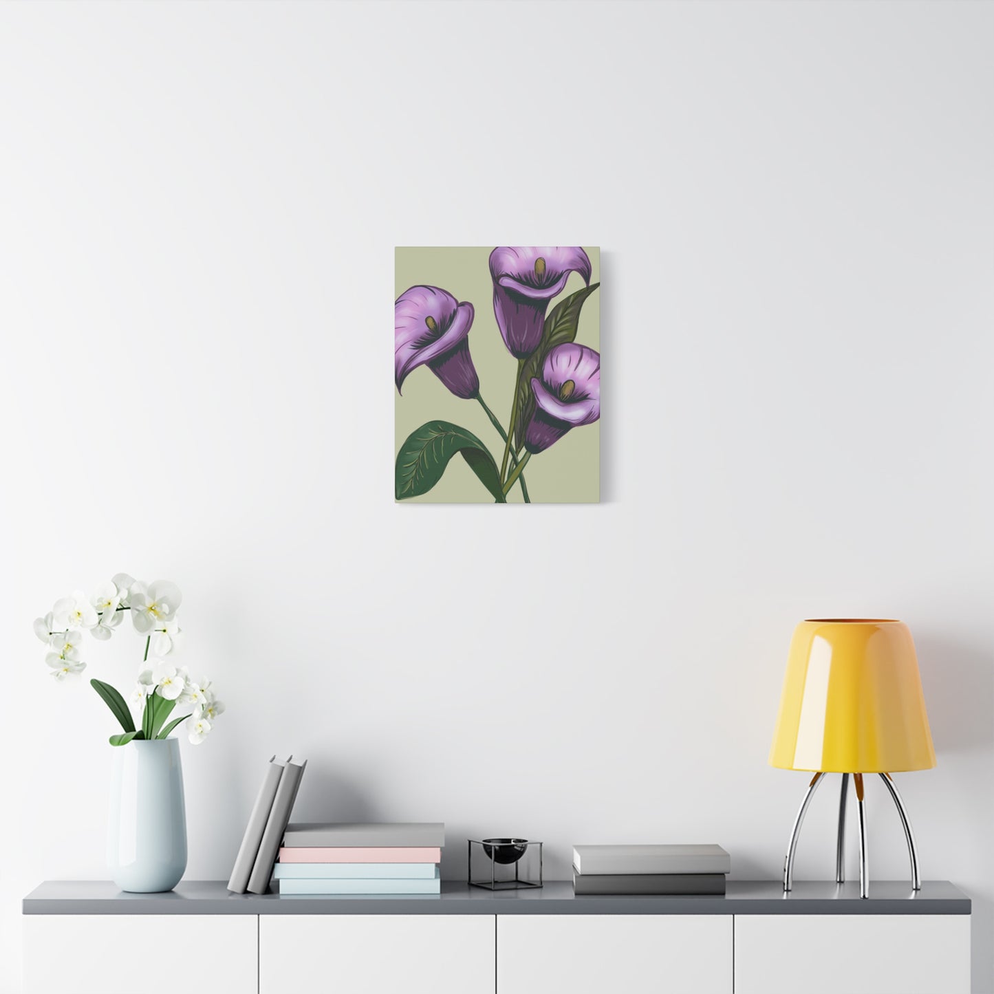 Copy of Matte Canvas, Stretched, 1.25" Purple Flowers