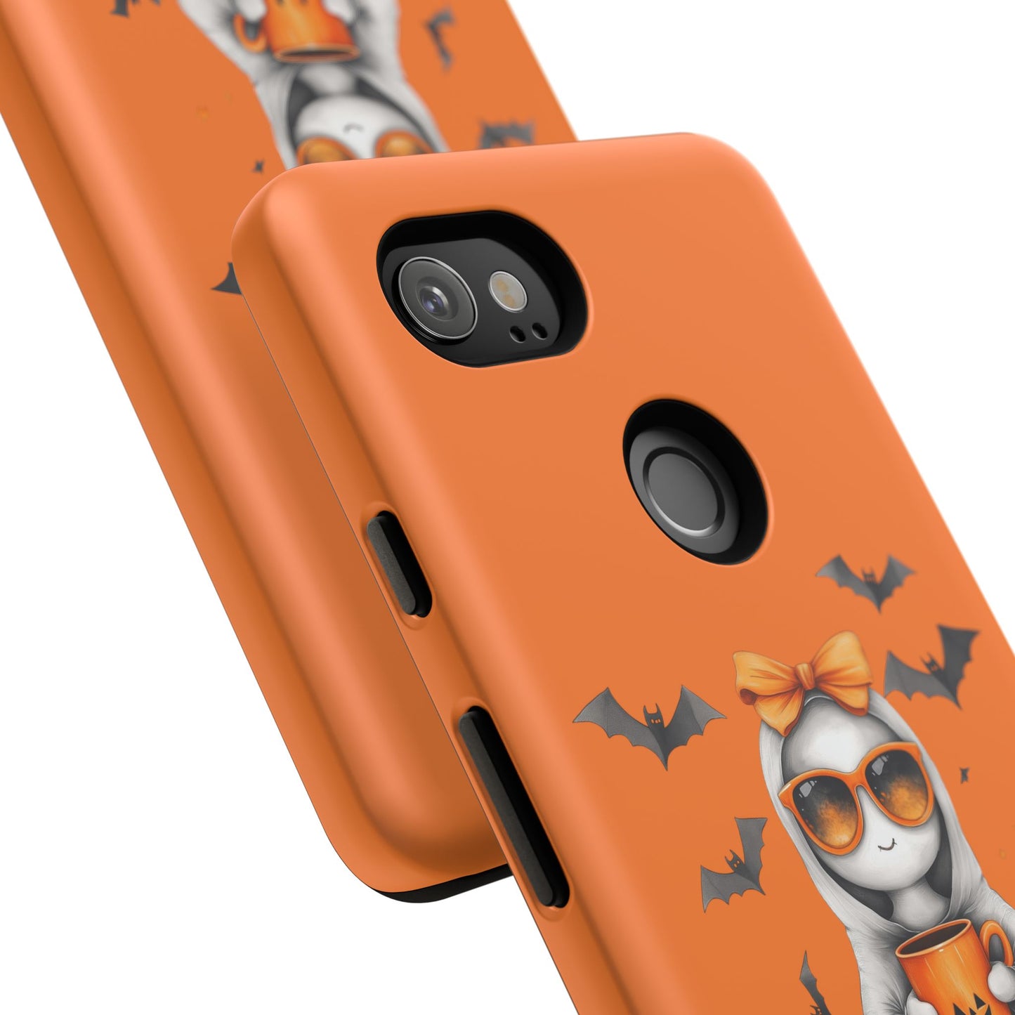 Halloween Ghost Phone Case, Cute Cat Ghost Case, Autumn Phone Cover, Spooky Season Gift, Trick or Treat Case