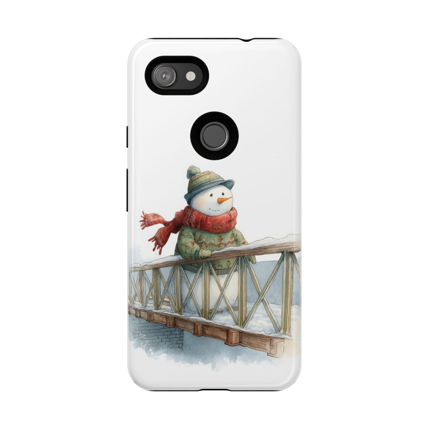 Snowman Phone Case – Winter Holiday Gift, Cute Snowman Design, Winter Accessories, Protective Phone Case, Unique Christmas Present