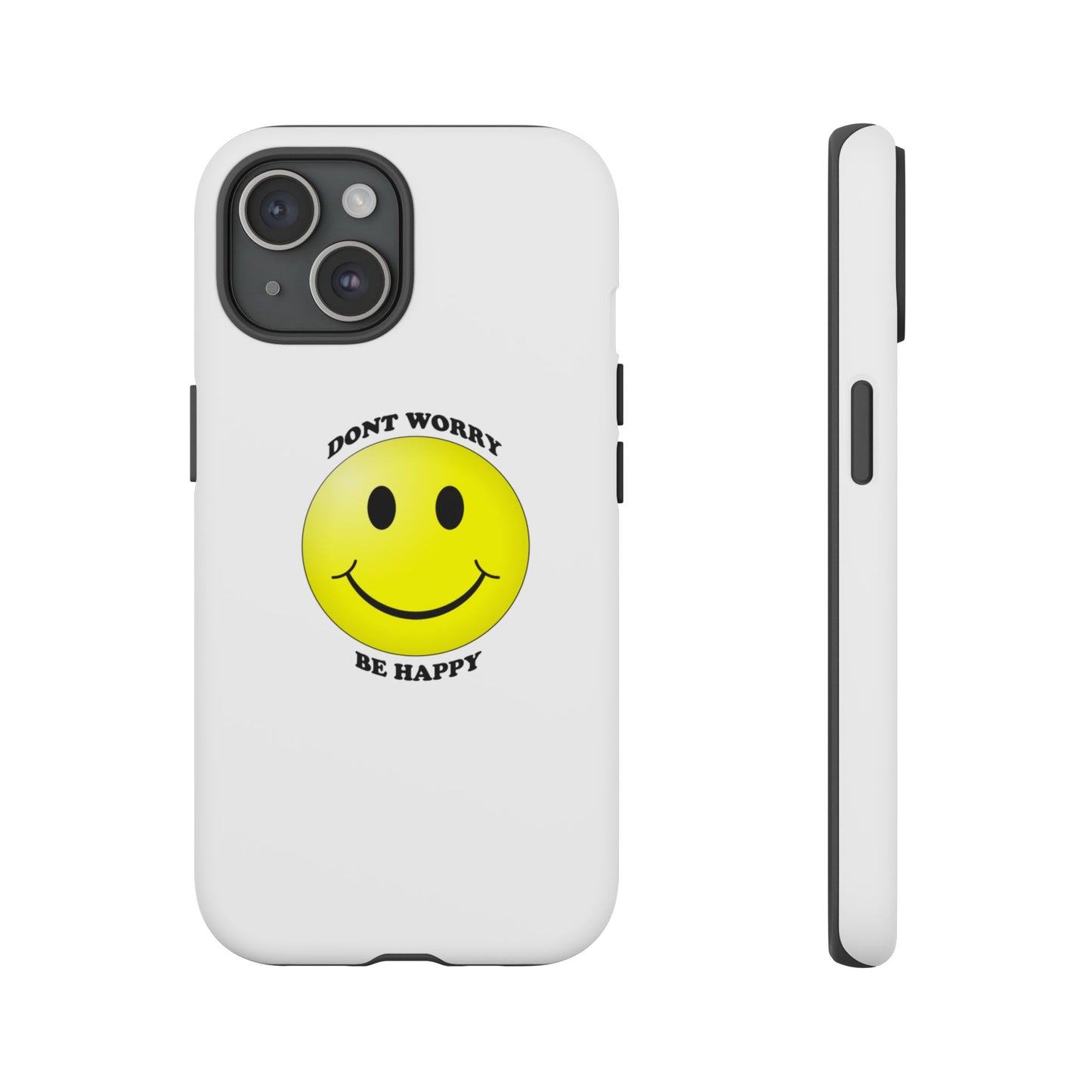 Happy Face Phone Case, Tough Cases, Don’t Worry, Be Happy, Cute Gift for Friends, Positive Vibes, Fun Mobile Accessories