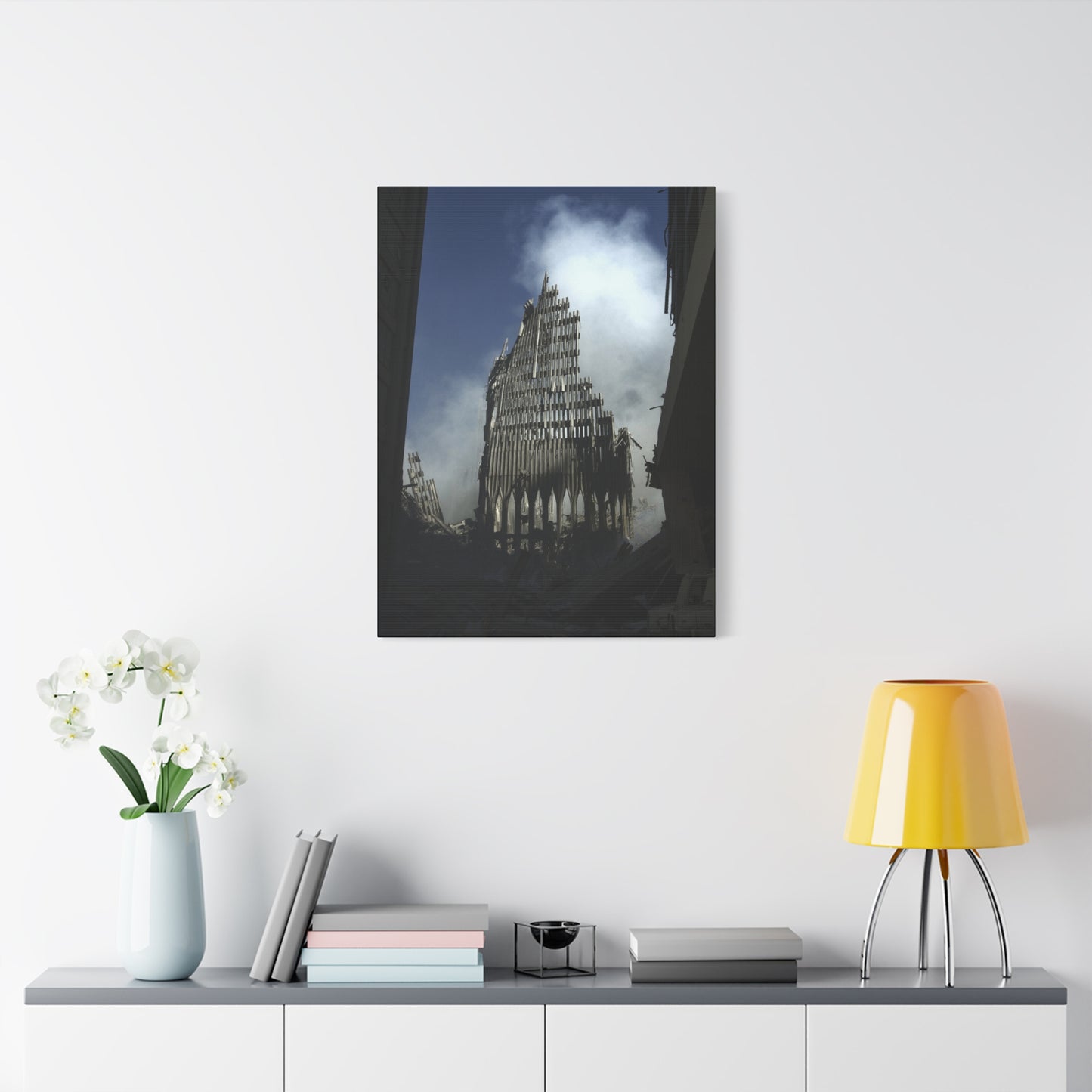 Matte Stretched Canvas - Ruined Cathedral Architectural Print