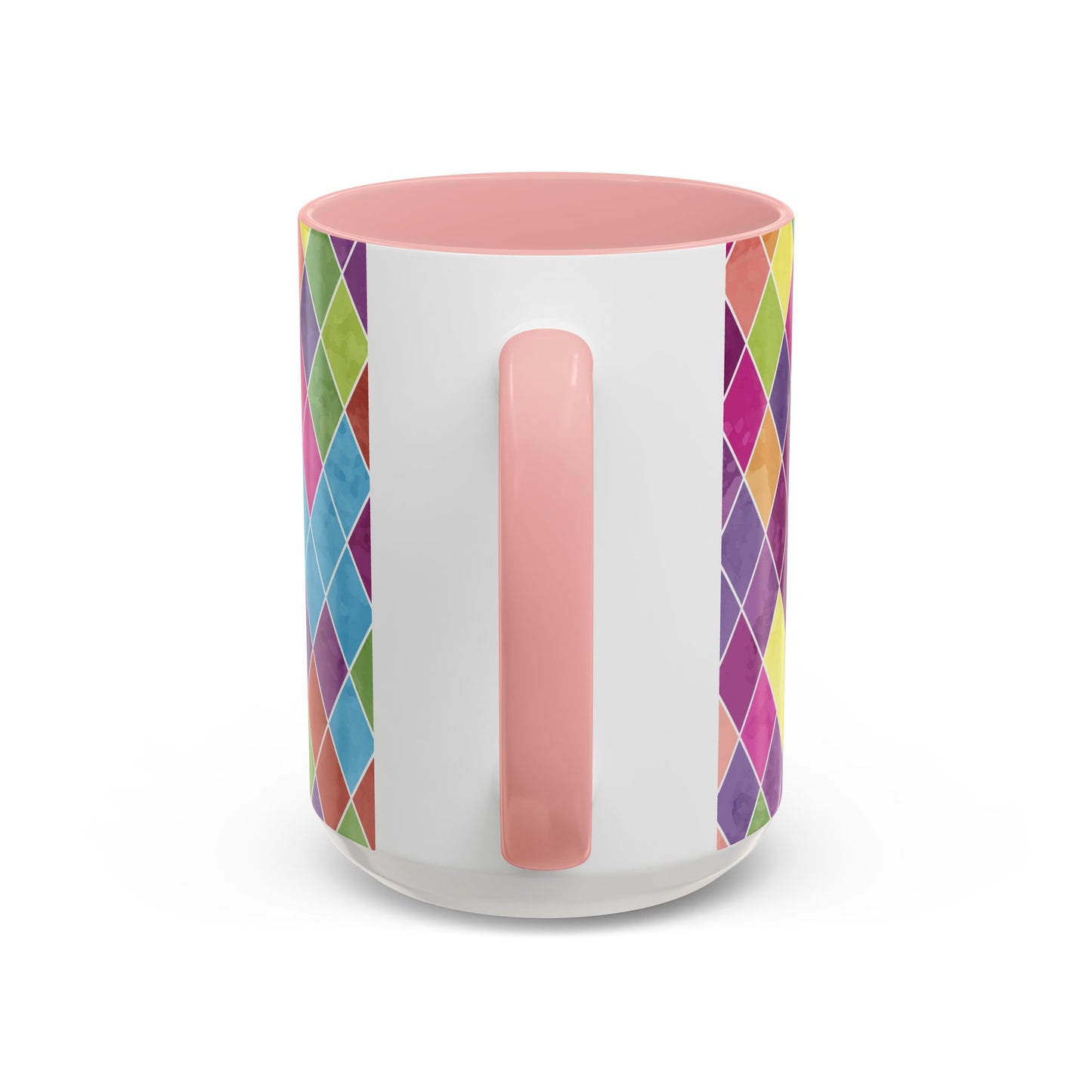 Colorful Diamond Pattern Coffee Mug, Coffee Lover Gift, Bright Kitchen Decor, Artistic Mug, Vibrant Drinkware