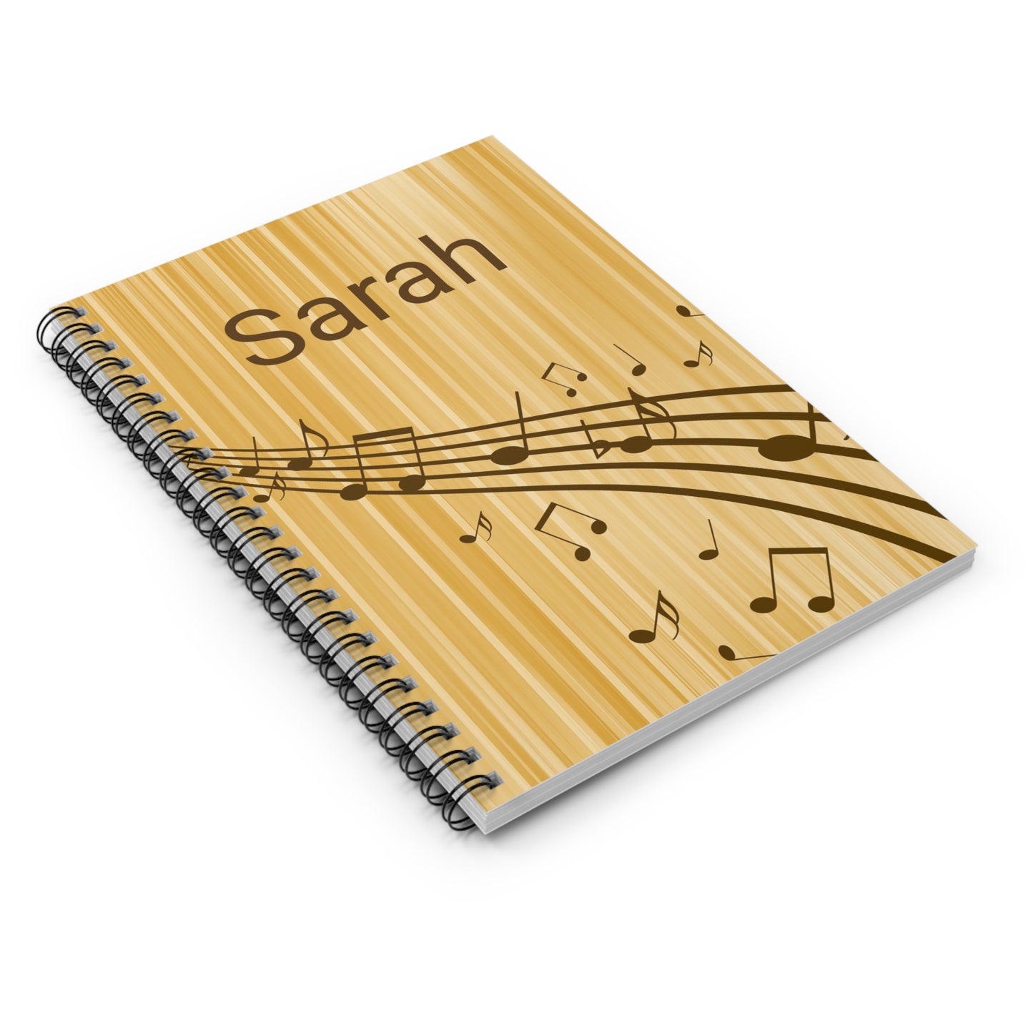 Personalized Music Spiral Notebook for Note-Taking, Journaling, Gifts, Student Supplies, Music Lover