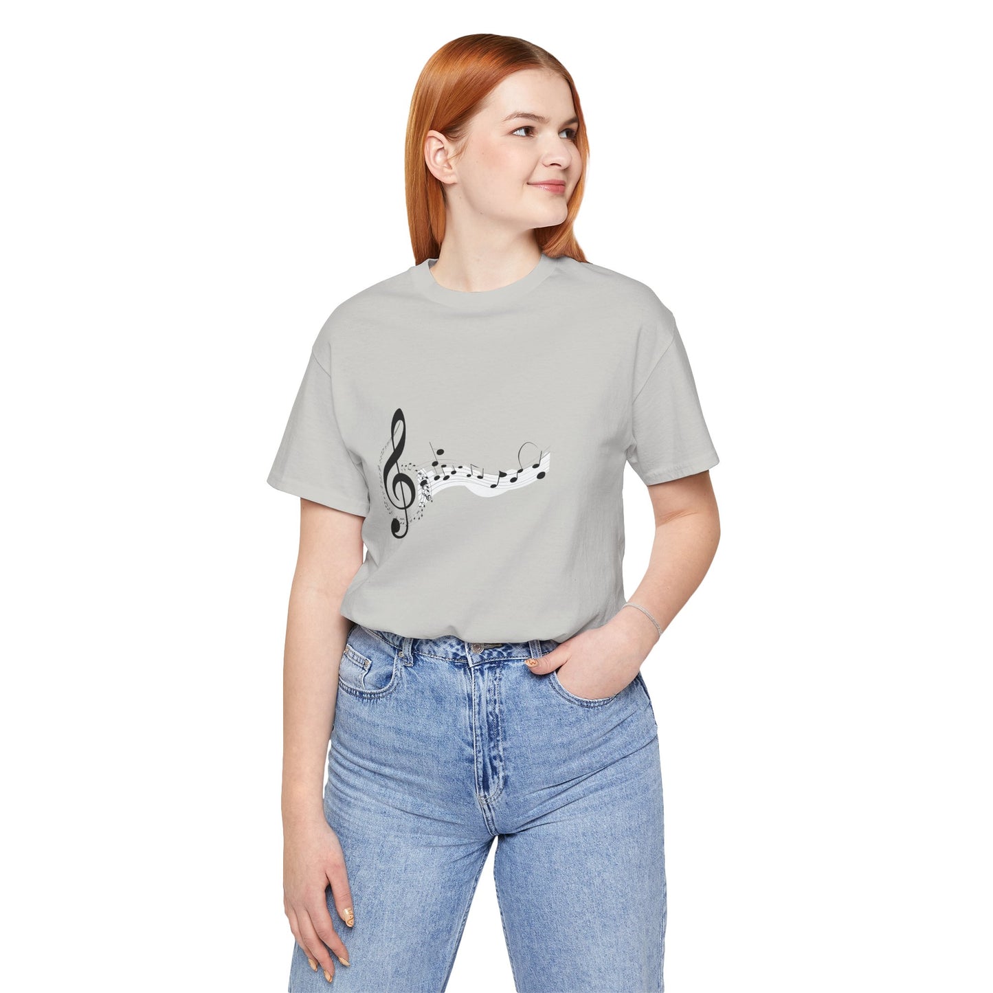 Musical Notes Short Sleeve Tee for Music Lovers
