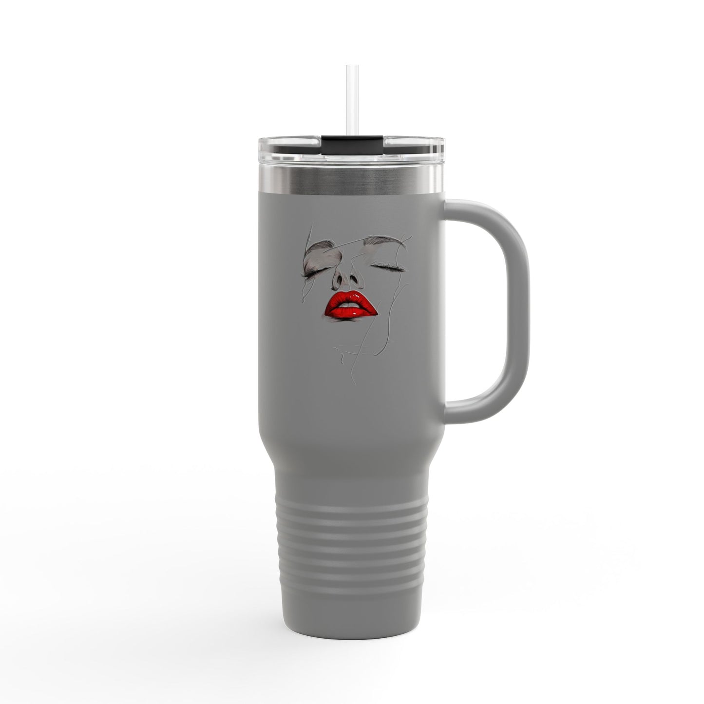 Chic Insulated Travel Mug, 40oz | Stylish Coffee Cup, Perfect for Road Trips, Fashionable Drinkware, Gift for Her, Reusable Travel Cup