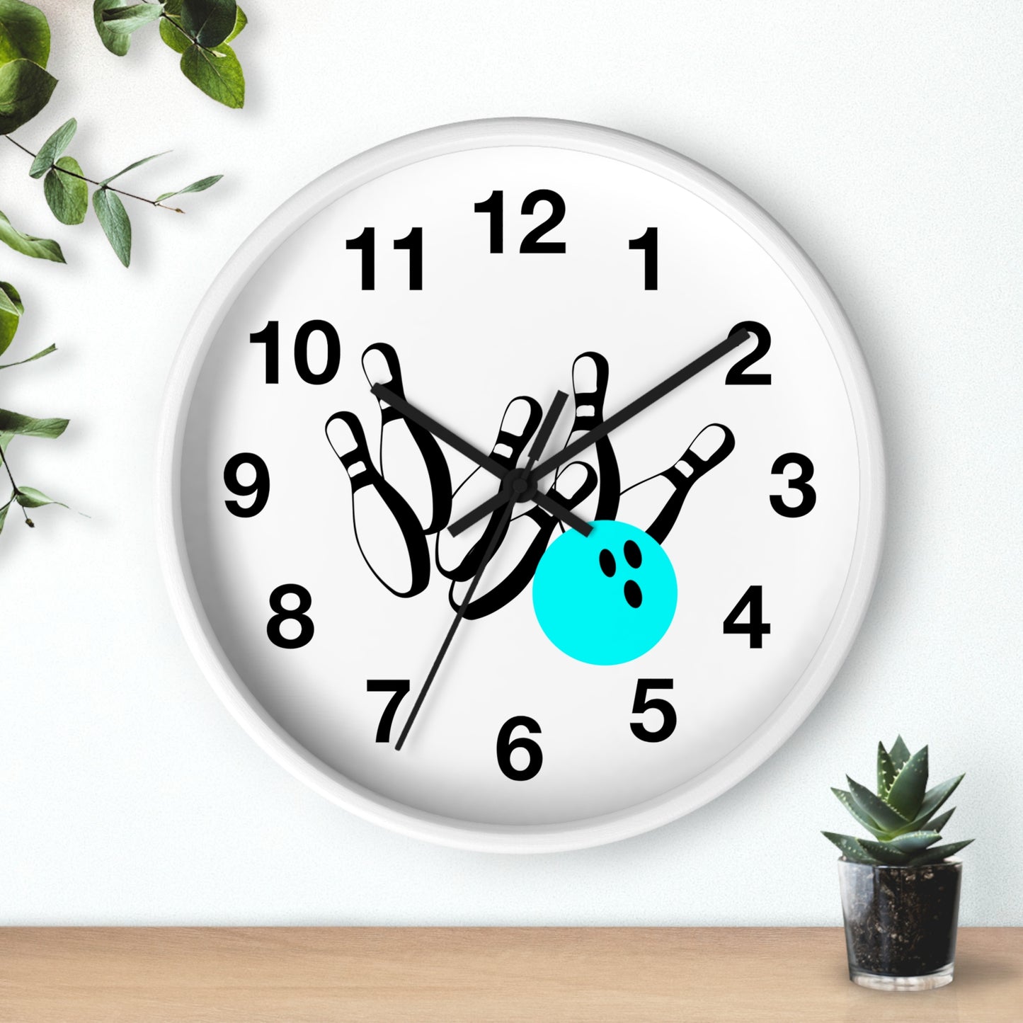 Bowling Wall Clock, Fun Bowling Decor, Gift for Bowlers, Sports Wall Art, Unique Bowling Gift, Bowling Alley Decor
