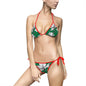 Tropical Floral Bikini, Green Floral Women's Swimsuit, Beachwear, Summer Vacay, Pool Party Essentials, AOP Swimwear
