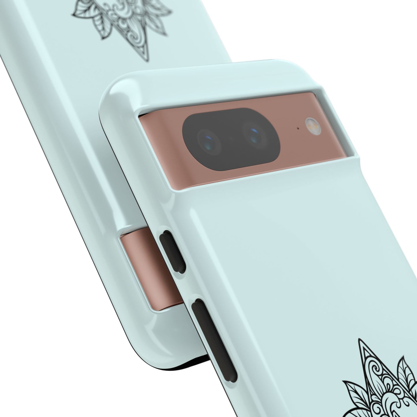 Personalized Tough Phone Case, Floral Monogram Cell Phone Cover, Custom Protective Case, Unique Gift, Birthday, Graduation