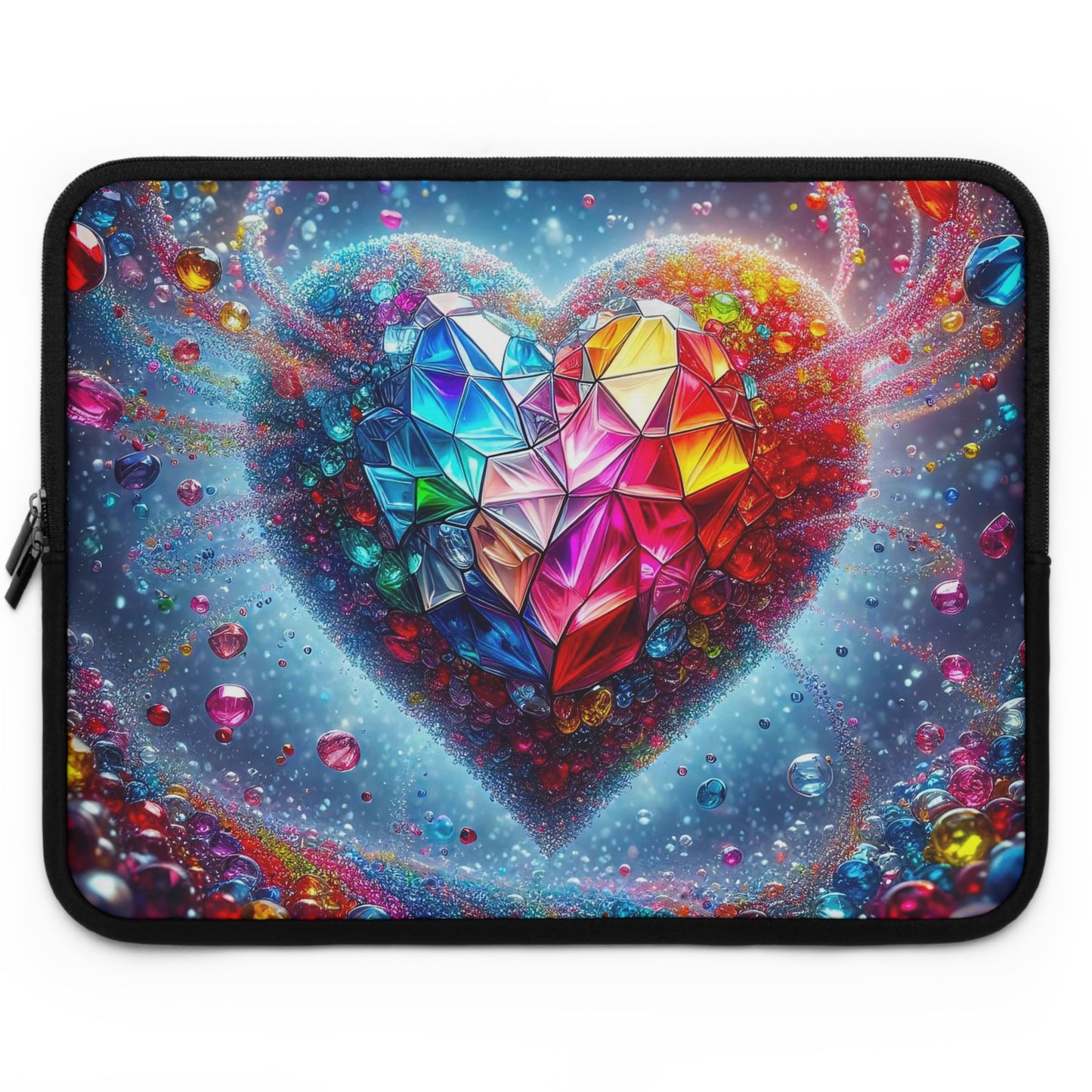 Colorful Heart Laptop Sleeve | Trendy Tech Accessory, Gift for Students, Gamers, Heart Lovers, Birthday, Valentine's Day
