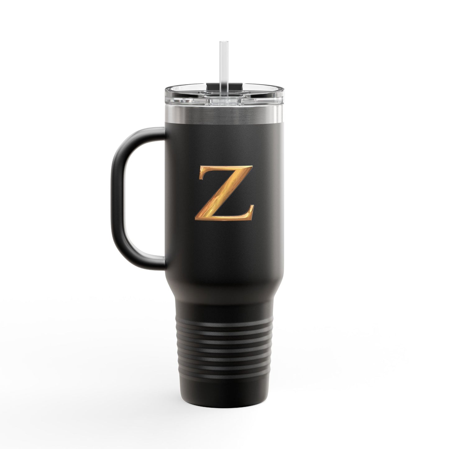 Insulated Travel Mug, 40oz - Letter Z Personalize Hipster Coffee Tumbler
