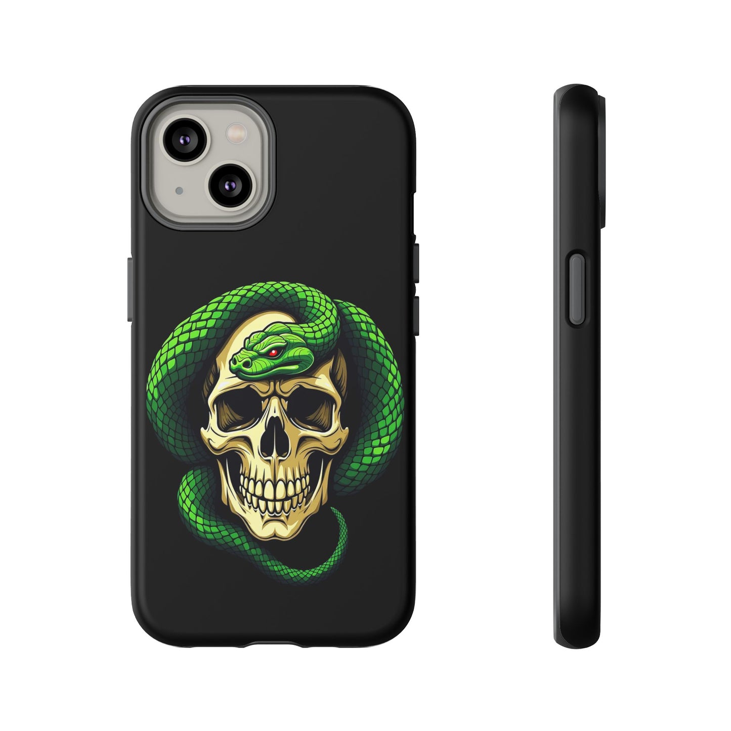 Skull & Snake Phone Case | Tough Cases, Protective Cover, Edgy Phone Accessories, Gothic Gift, Halloween Decor
