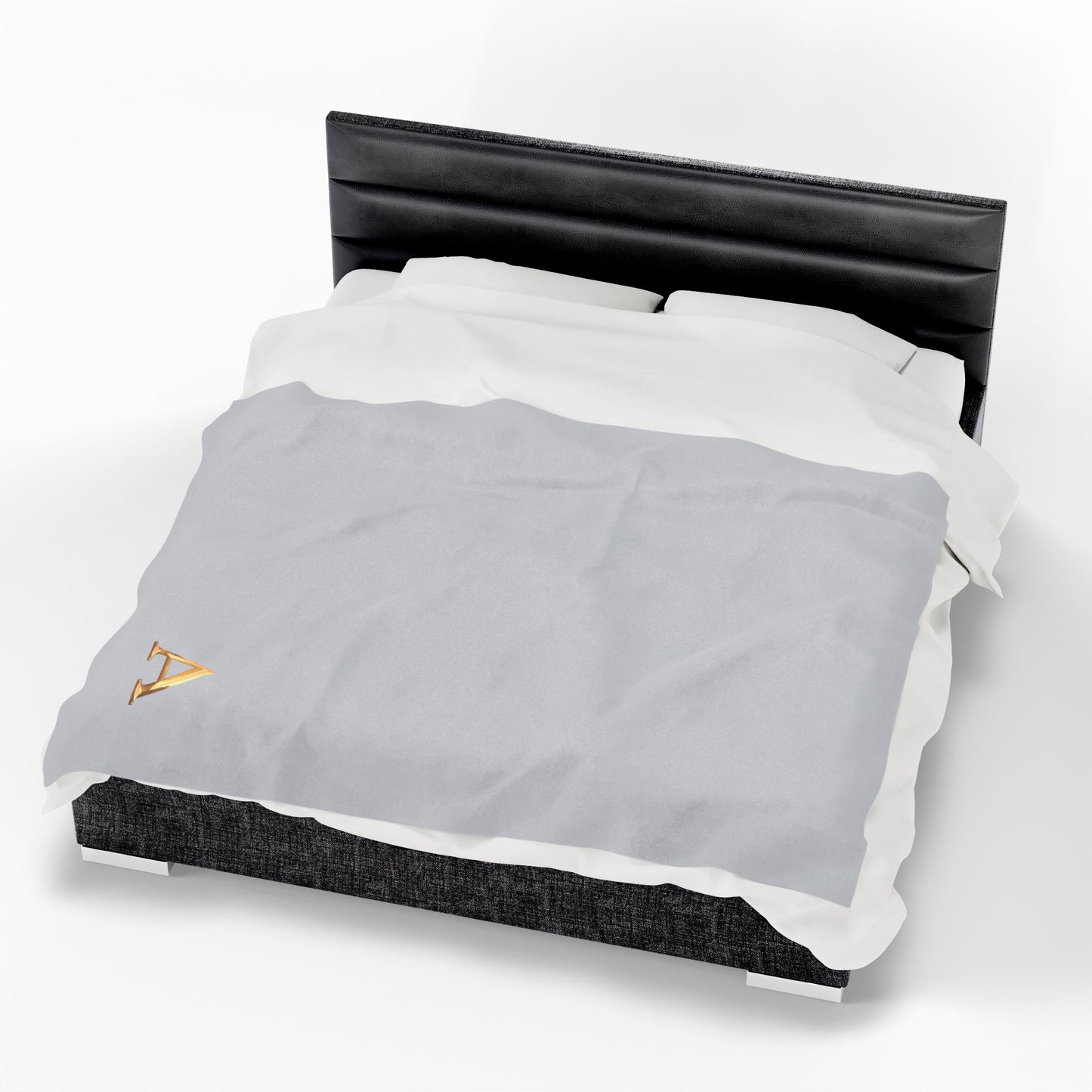 Cozy Monogram Velveteen Plush Blanket -Letter A