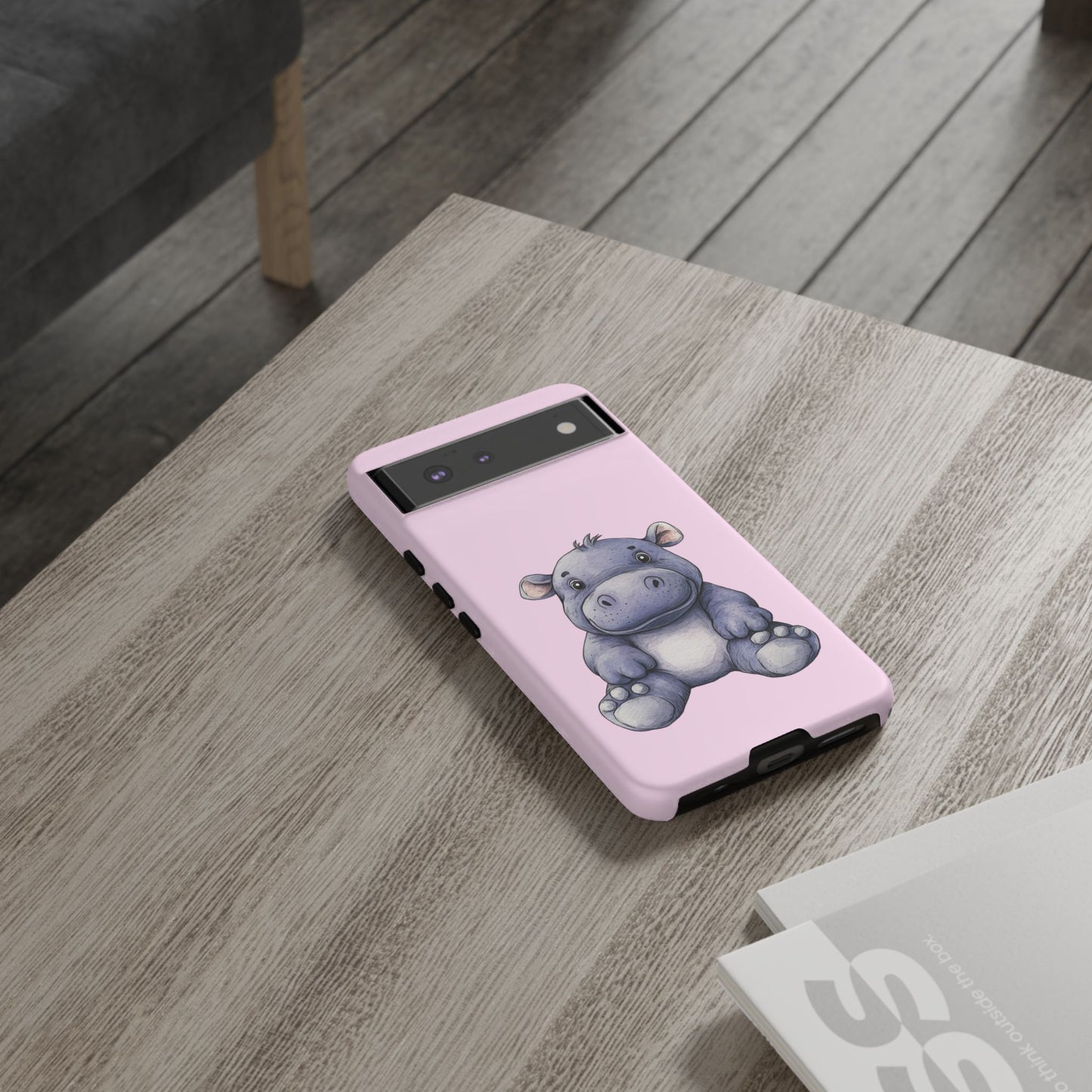 Cute Hippo Phone Case - Tough Cases, Animal Phone Cover, Kawaii Accessories, Gifts for Kids, Unique Tech Gear