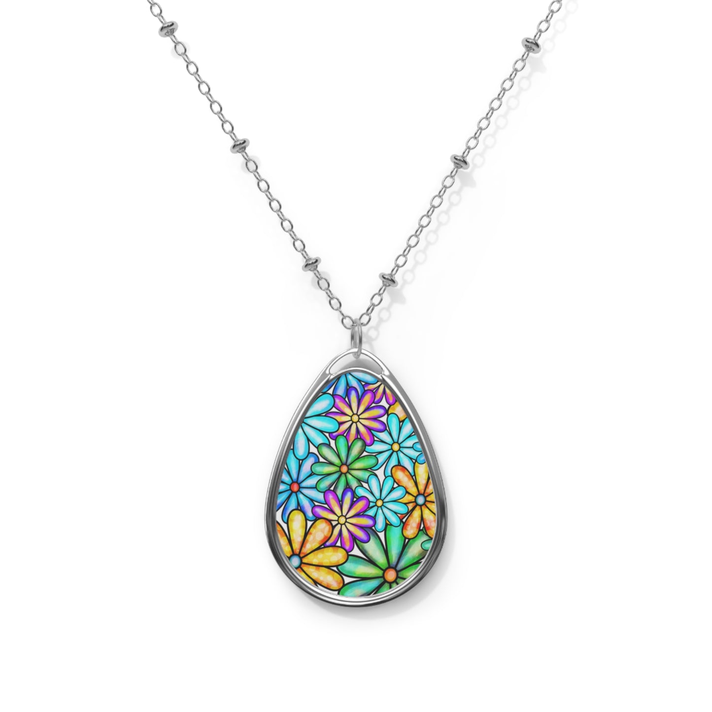 Oval Necklace - Daisy