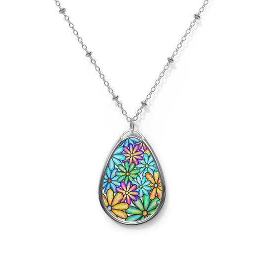Oval Necklace - Daisy