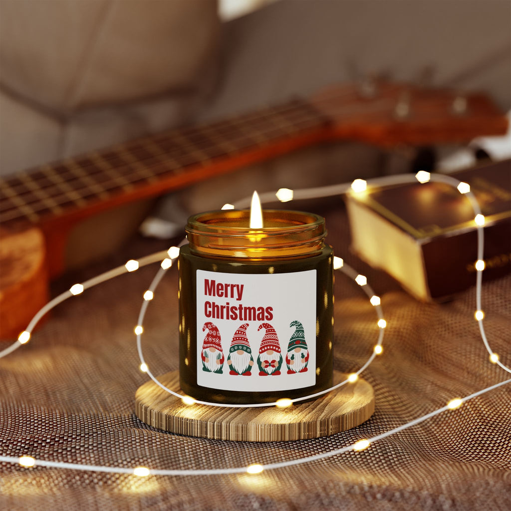 Merry Christmas Gnome Candle — Coconut Apricot Wax (4oz & 9oz)