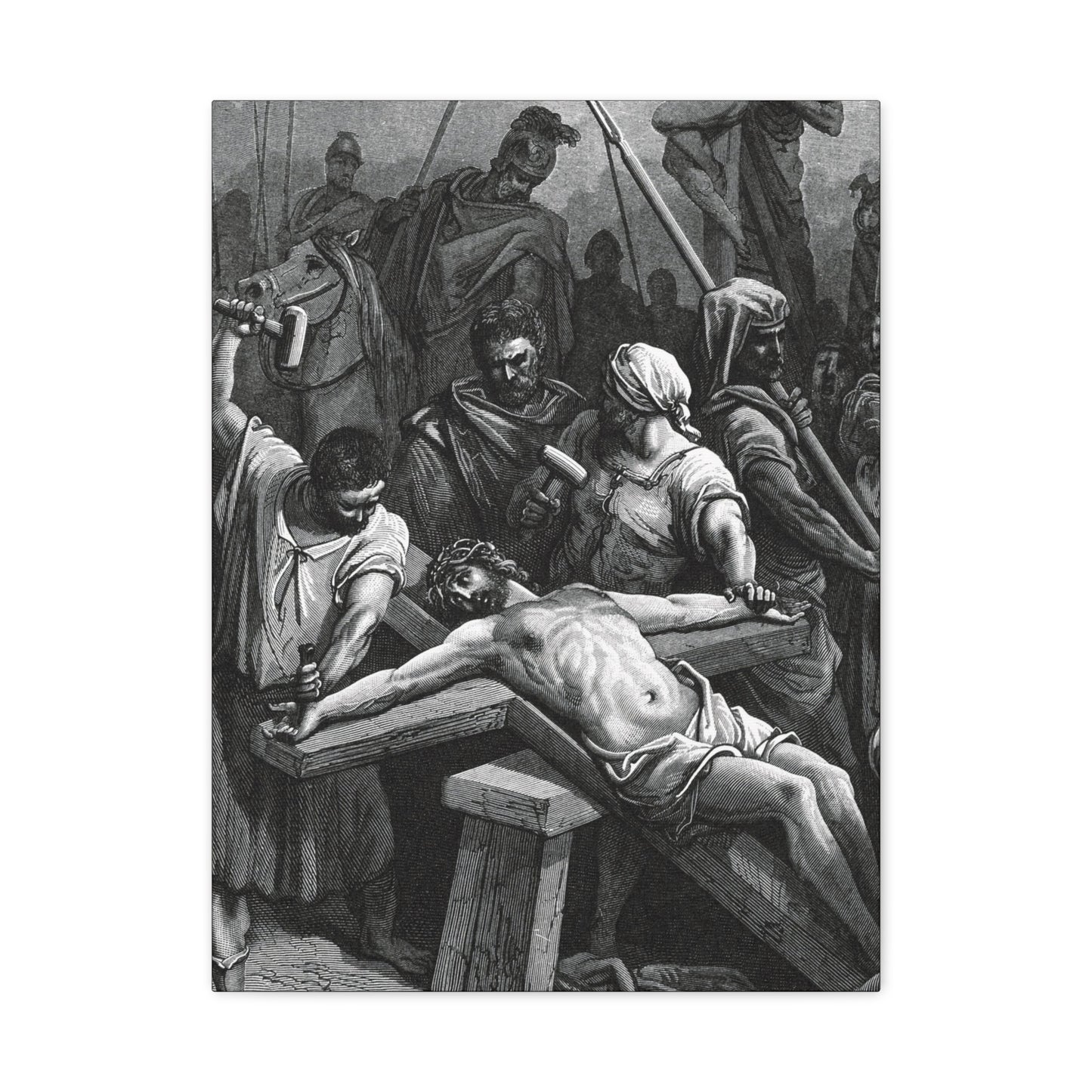 Crucifixion Art Matte Canvas Print – Stretched Religious Wall Decor