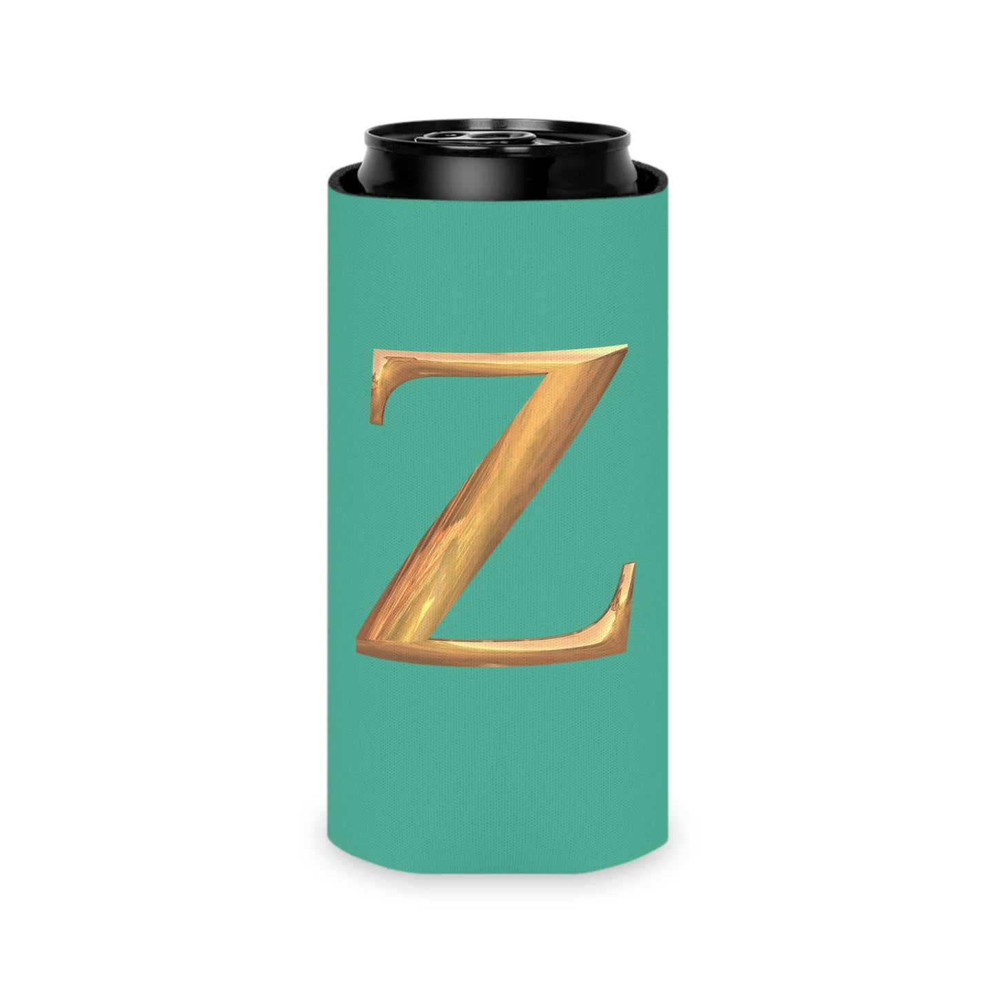 Personalized Monogram "Z"  Can Cooler - Stylish Drink Holder for Parties, Weddings, Beach Days, Summer Gatherings, Gifts