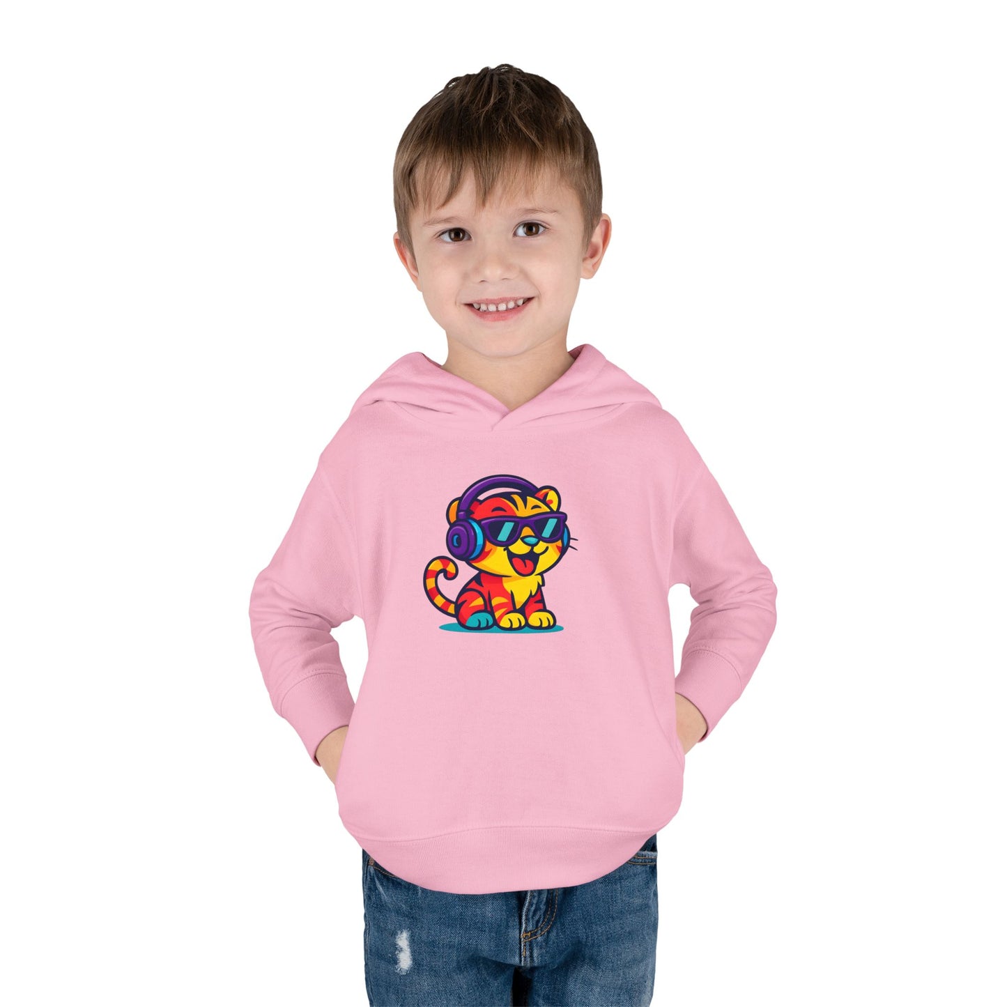 Colorful Tiger Hoodie for Toddlers | Fun Pullover for Kids, Cute Toddler Apparel, Kids' Gift, Birthday Present, Playtime Wear