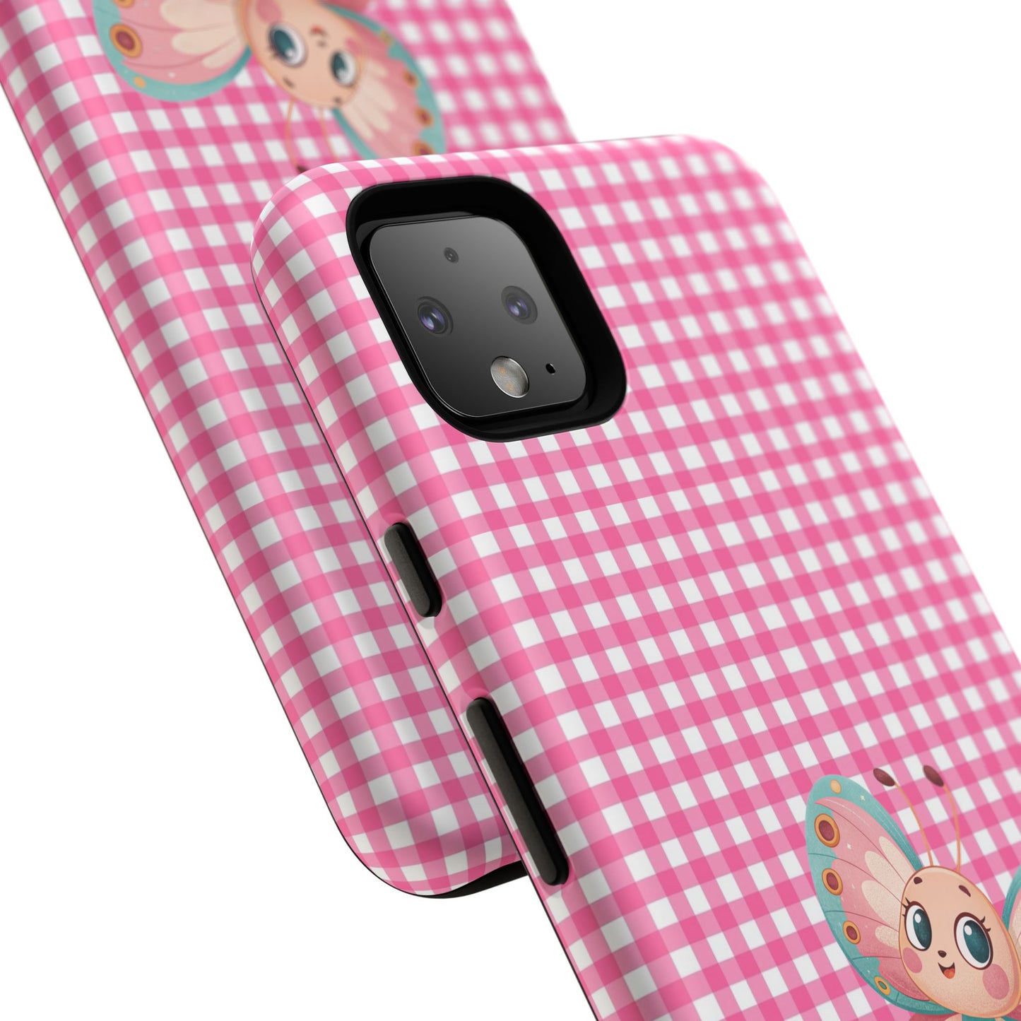 Cute Butterfly Phone Case, Tough Cases, Floral Phone Accessory, Gift for Her, Spring Fashion, Kids' Birthday Present, Pastel Aesthetic