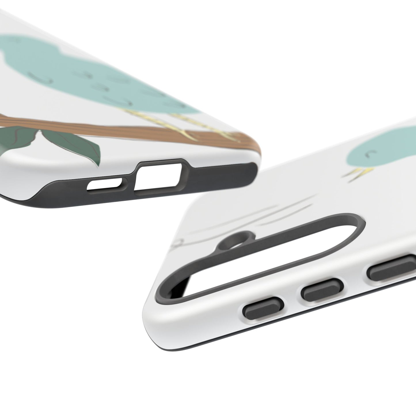 Birdsong Phone Case — Cute Blue Bird on Branch Protective Case