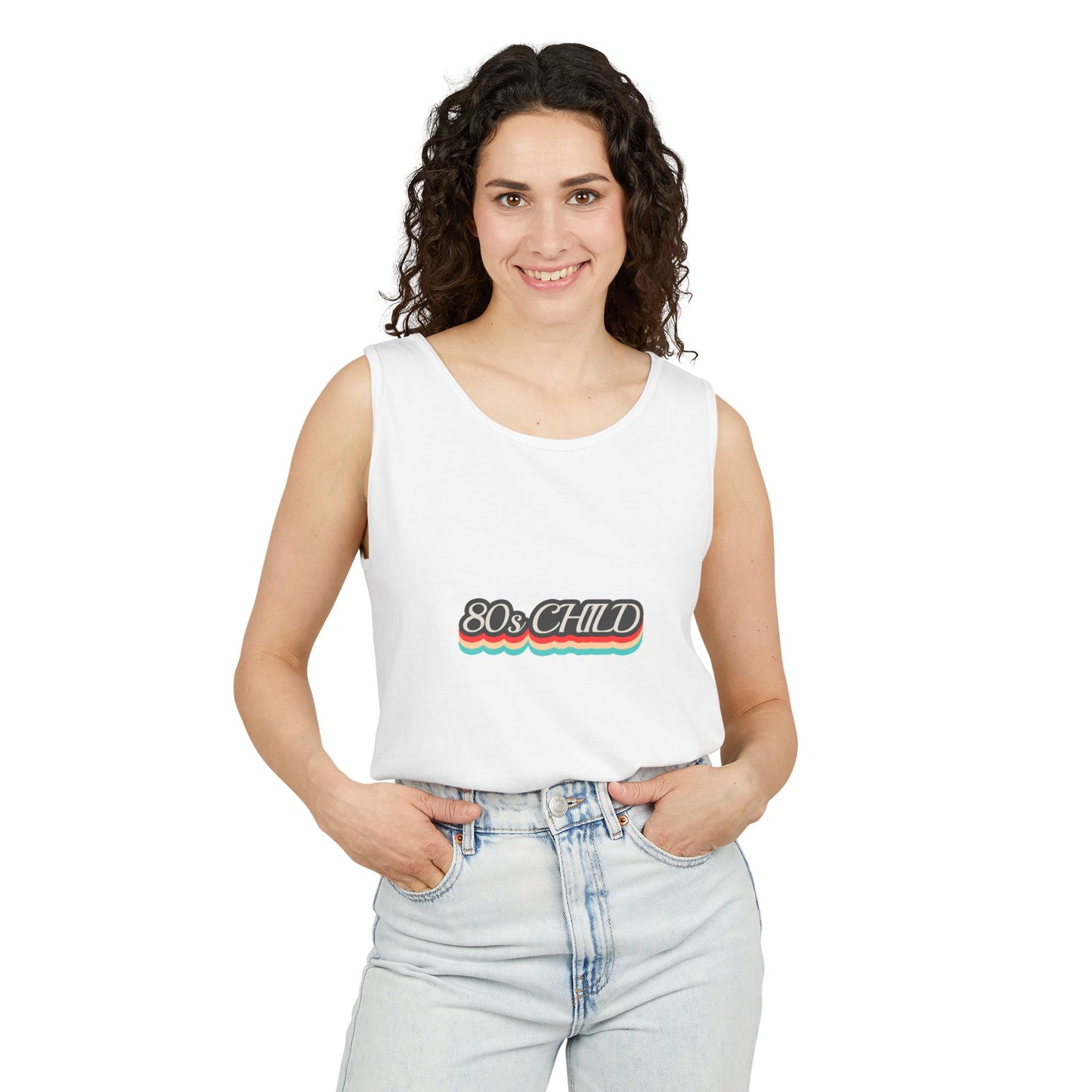 80s Child Unisex Tank Top | Retro Summer Wear, Vintage Style Shirt, Gift for 80s Lovers, Bohemian Fashion, Nostalgic Apparel