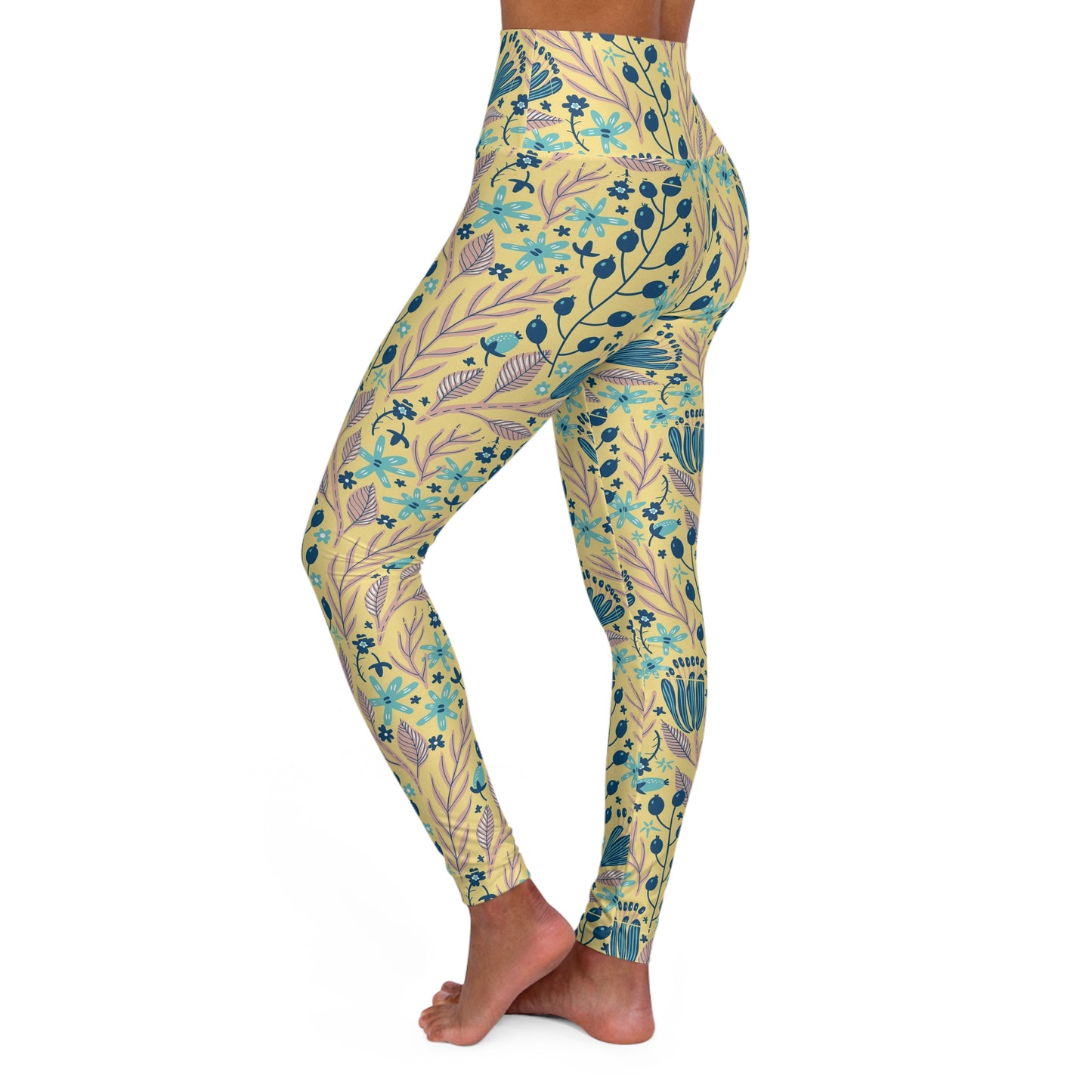 Floral High Waisted Yoga Leggings, Fitness Leggings, Activewear, Workout [...]
