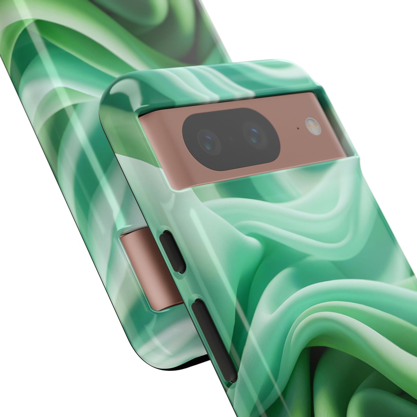 Stylish Phone Case, Tough Case, Green Abstract Design, Cell Phone Cover, Unique Gift, Trendy Accessory
